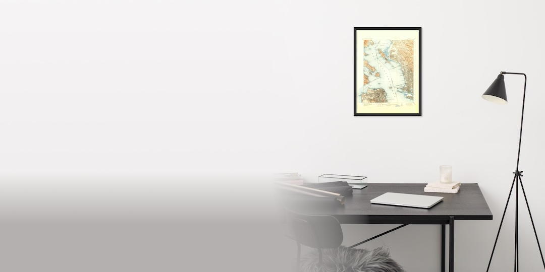 Historical map overlaid on the modern world